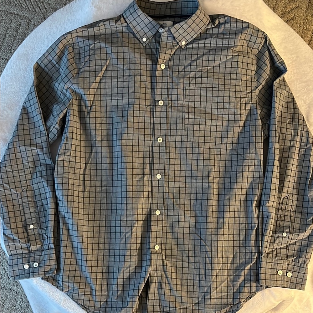 Men's Blue Checkered Shirt